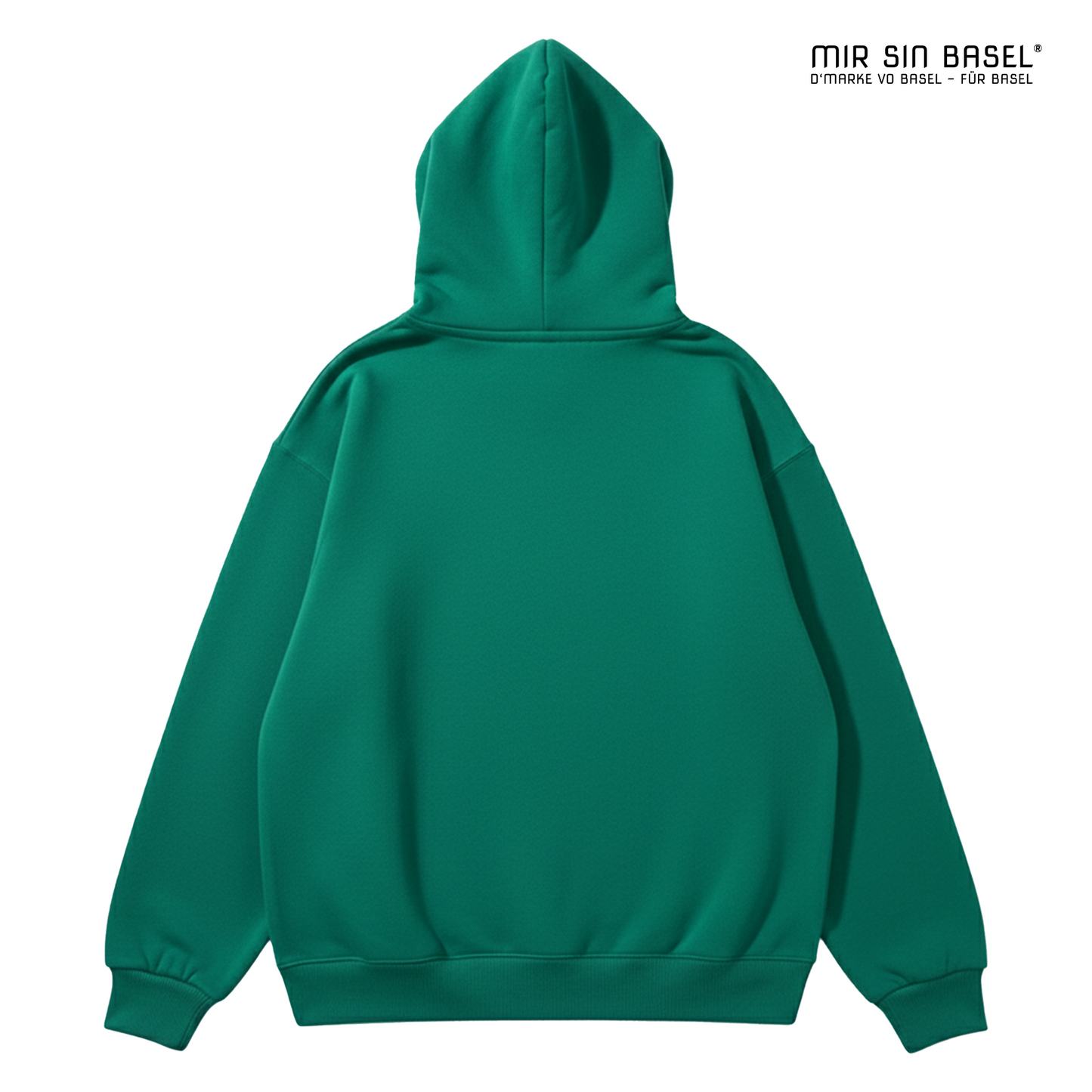 Hoodie MIR SIN BASEL – Grün – 100% Baumwolle – Unisex