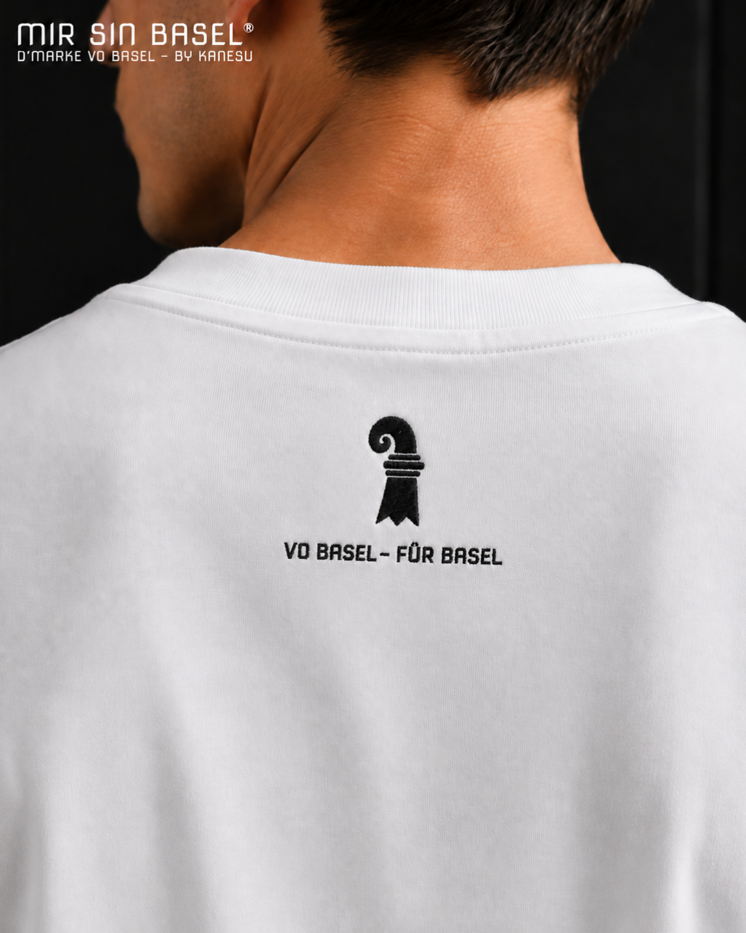 MIR SIN BASEL® Metal Badge Oversize T-Shirt White