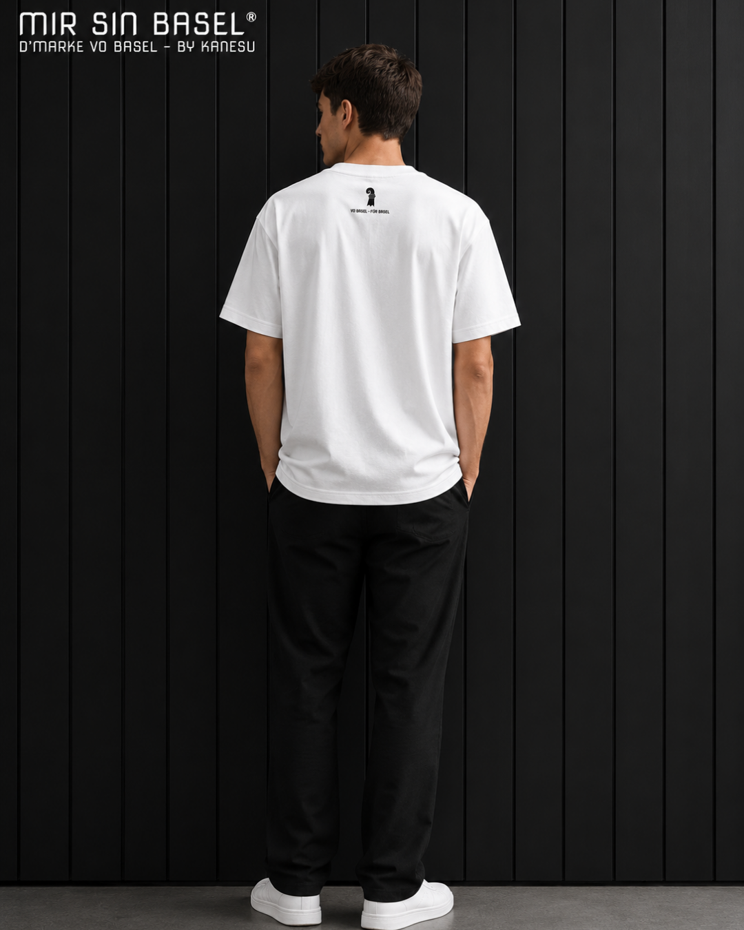 MIR SIN BASEL® Metal Badge Oversize T-Shirt White