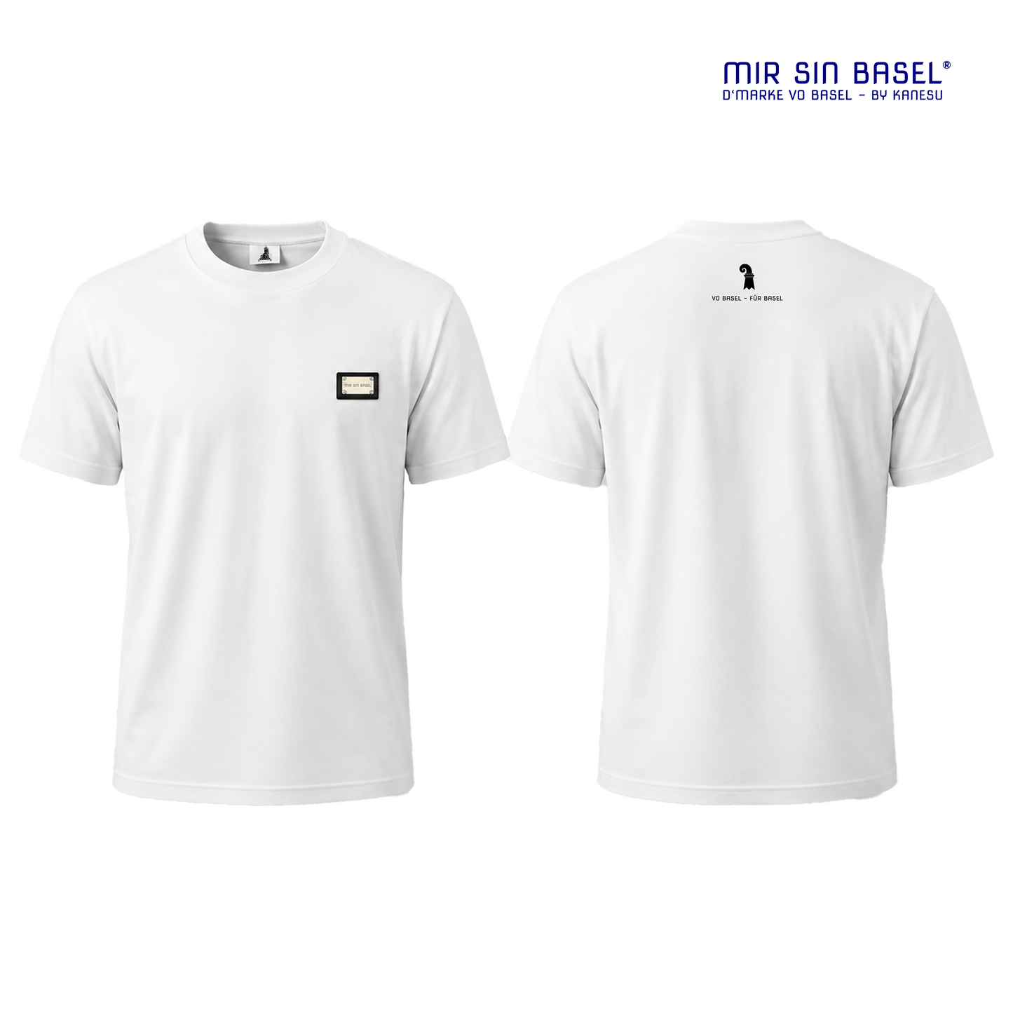 MIR SIN BASEL® Metal Badge Oversize T-Shirt White