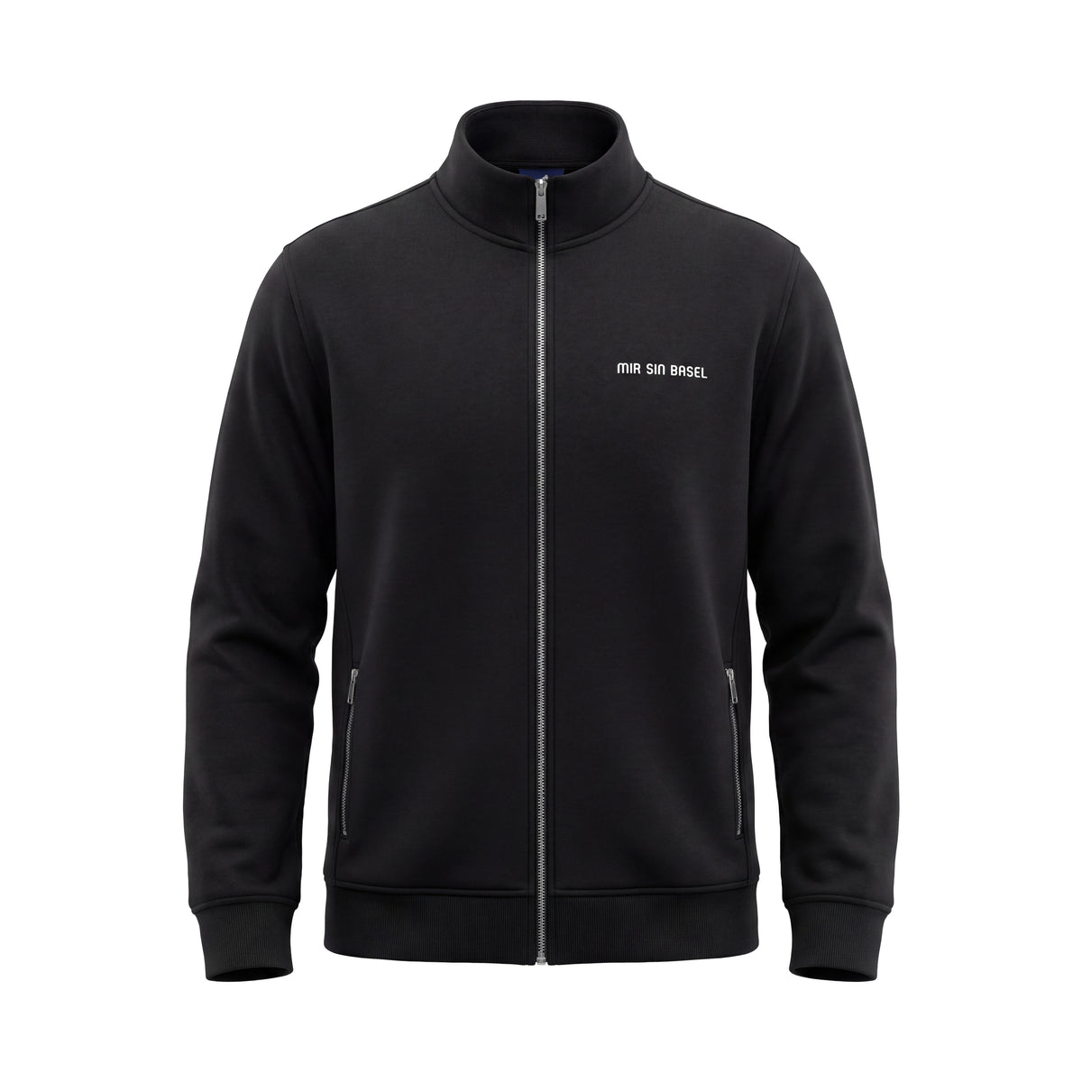 MIR SIN BASEL® Sweatjacke – Schwarz - Unisex