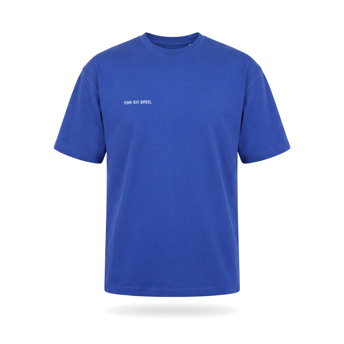 MIR SIN BASEL® Baumwoll T-Shirt – Royalblau - Unisex
